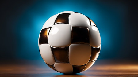 Soccer ball isolated on blurred background.の写真素材