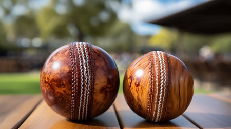 Leather cricket ball background imageの写真素材