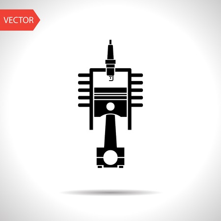 icon of engine piston and cylinderのイラスト素材