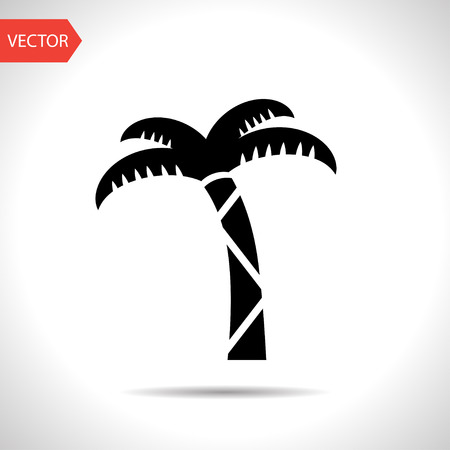 Vector icon of palm treeのイラスト素材