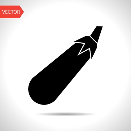 Vector eggplant icon. Food icon. のイラスト素材