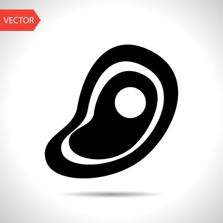 Vector piece of meat icon. Food icon. のイラスト素材