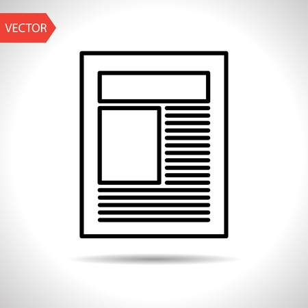 icon of newspaper articleのイラスト素材