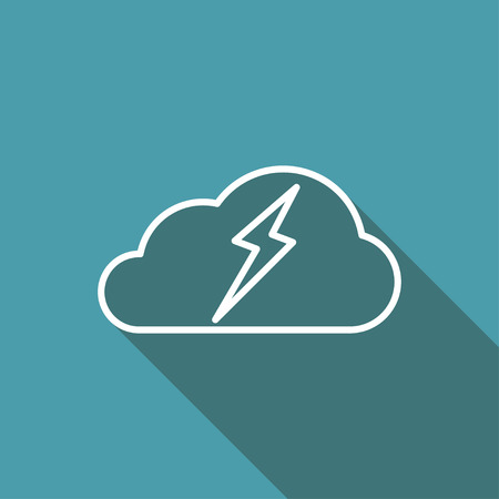 icon of cloud and lightningのイラスト素材