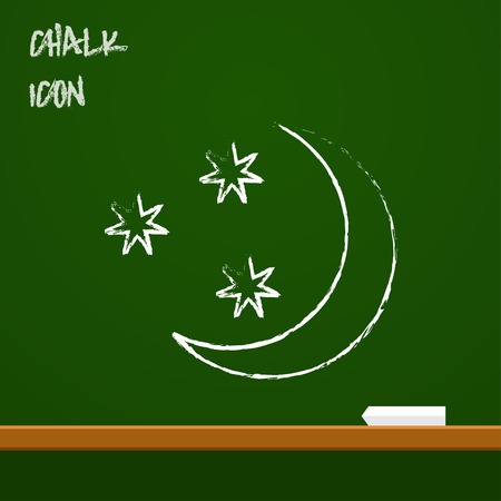 Weather icon of strarry night. eps10のイラスト素材