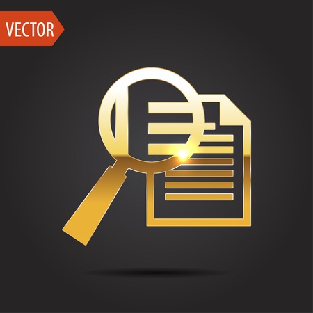 icon of loupe documentのイラスト素材