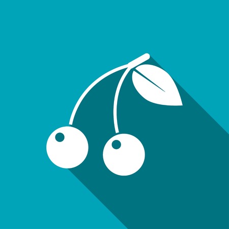 Vector cherry icon.  Food icon.のイラスト素材