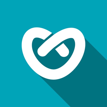 Vector pretzel icon. Food icon. Eps10のイラスト素材