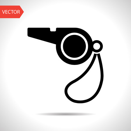 The whistle icon. Referee symbolのイラスト素材