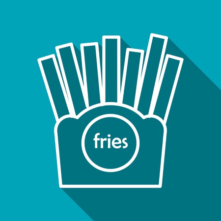 Vector french fries icon. Food icon. のイラスト素材