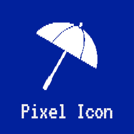 pixel vector icon of umbrellaのイラスト素材