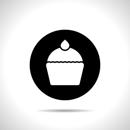 Vector cupcake icon. Food icon. Eps10のイラスト素材