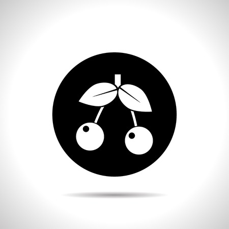 Vector cherry icon.  Food icon. Eps10のイラスト素材
