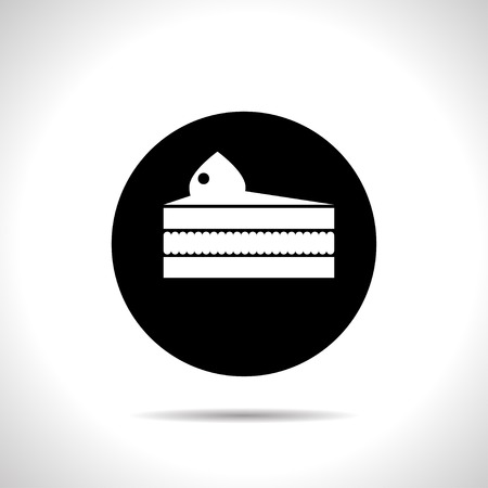 Vector piece of cake icon. Food icon. Eps10のイラスト素材