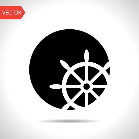 icon of steering wheelのイラスト素材