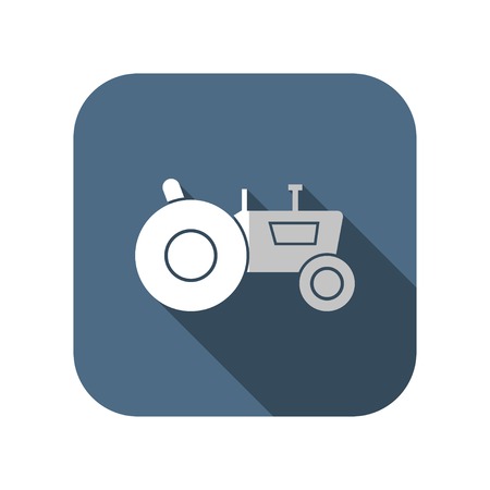 Tractor web icon, vector illustrationのイラスト素材