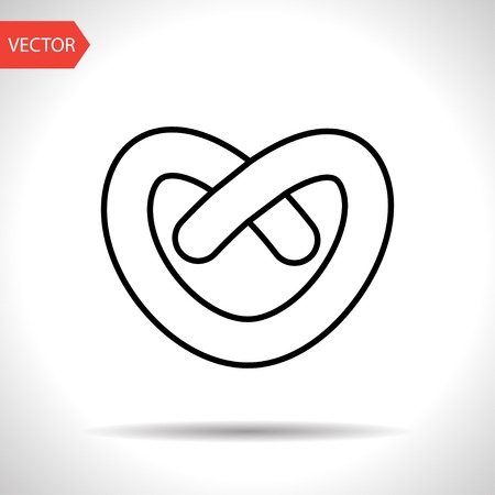 Vector pretzel icon. Food icon. Eps10のイラスト素材