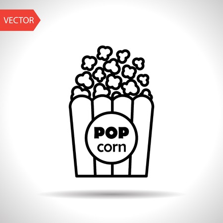 Vector popcorn icon. Food icon. Eps10のイラスト素材