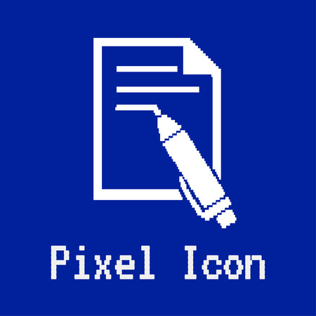 pixel vector icon of writing penのイラスト素材