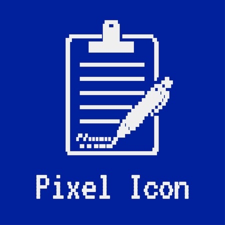 Clipboard with sign and pen iconのイラスト素材