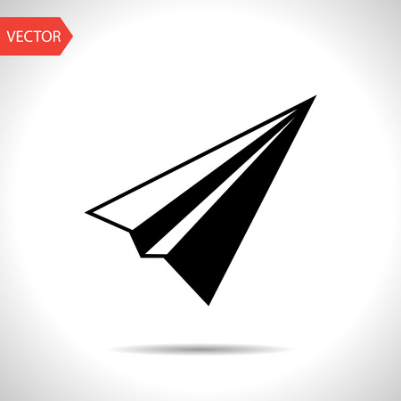 Paper Plane sign. Airplane symbol. Travel icon.のイラスト素材