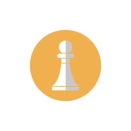 Flat web icon of chess pawnのイラスト素材