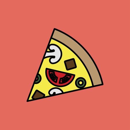 Vector pizza icon. Food icon. Eps10のイラスト素材