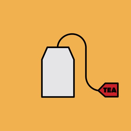 Vector tea bag icon. Food icon. Eps10のイラスト素材