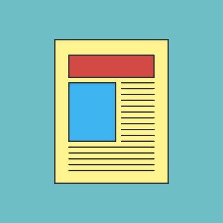 icon of newspaper articleのイラスト素材