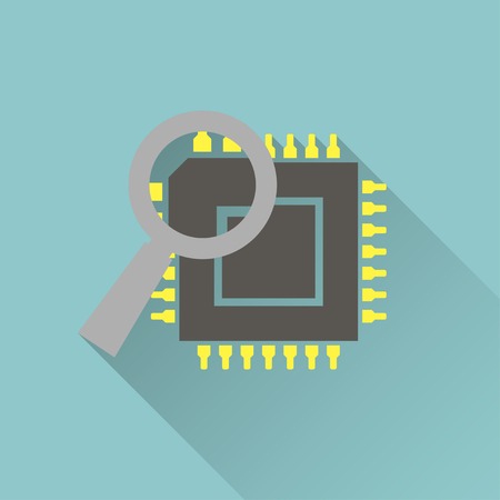 icon of microchip discoverのイラスト素材