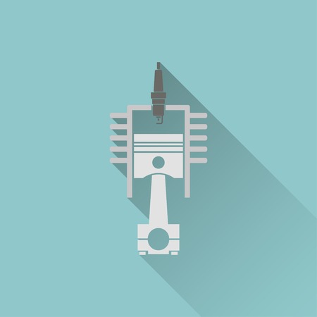 icon of engine piston and cylinderのイラスト素材