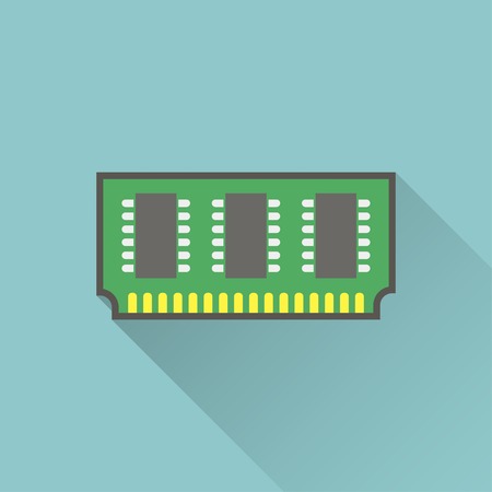 icon of memory chipのイラスト素材