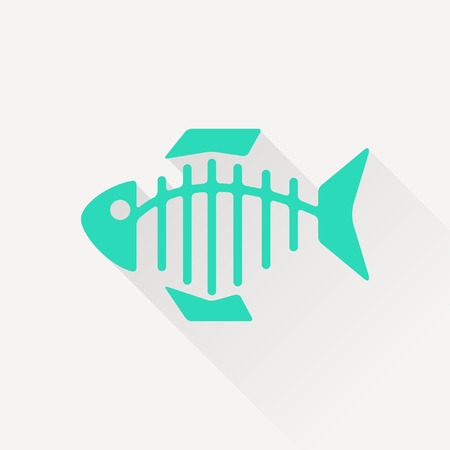 Vector icon of fishboneのイラスト素材