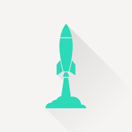 Starting rocket icon, vector illustrationのイラスト素材