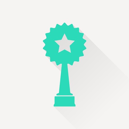 Vector trophy and awards with star iconのイラスト素材