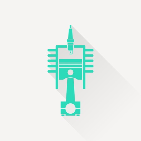 icon of engine piston and cylinderのイラスト素材