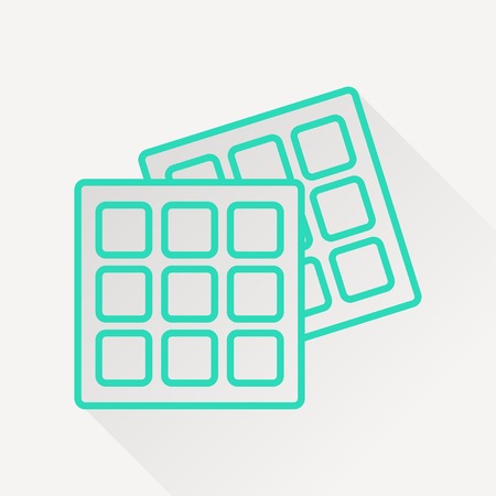 Vector belgian waffles icon.のイラスト素材