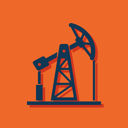 oil pump jack iconのイラスト素材