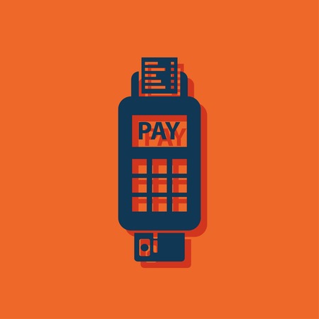 Credit card payment, chip readingのイラスト素材