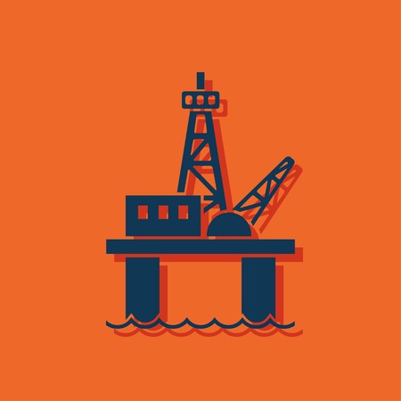 Oil platform iconのイラスト素材