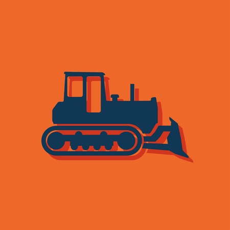 bulldozer iconのイラスト素材