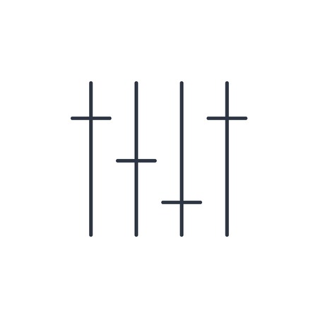 music equalizer outline iconのイラスト素材