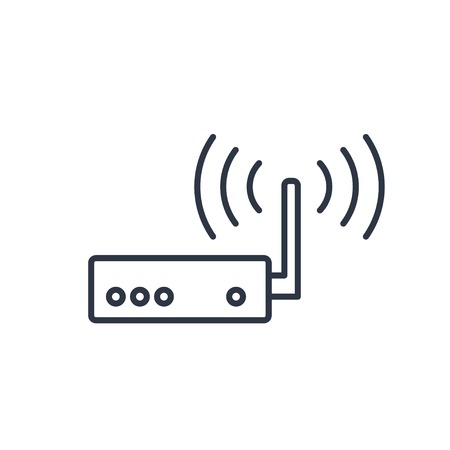 outline icon of routerのイラスト素材