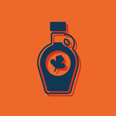 kitchen icon of mapple syrup bottleのイラスト素材