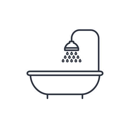 shower icon. Bathroom symbolのイラスト素材