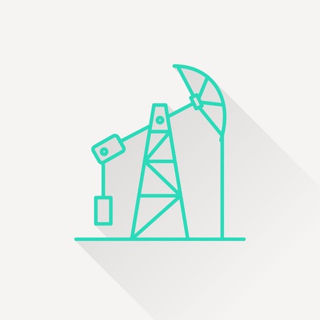 oil pump jack iconのイラスト素材
