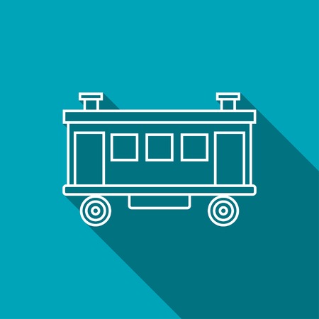 Railroad Car vector iconのイラスト素材