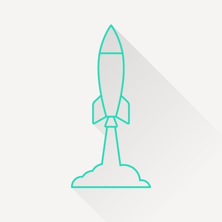 Starting rocket icon, vector illustrationのイラスト素材