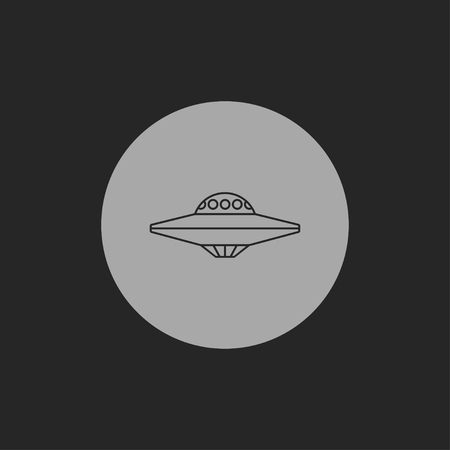 UFO Flying Saucer Iconのイラスト素材