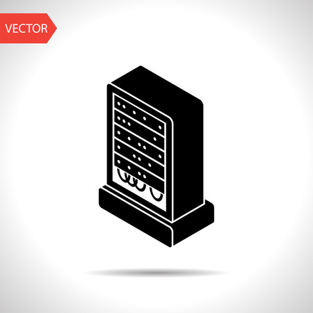 server isometric 3d iconのイラスト素材